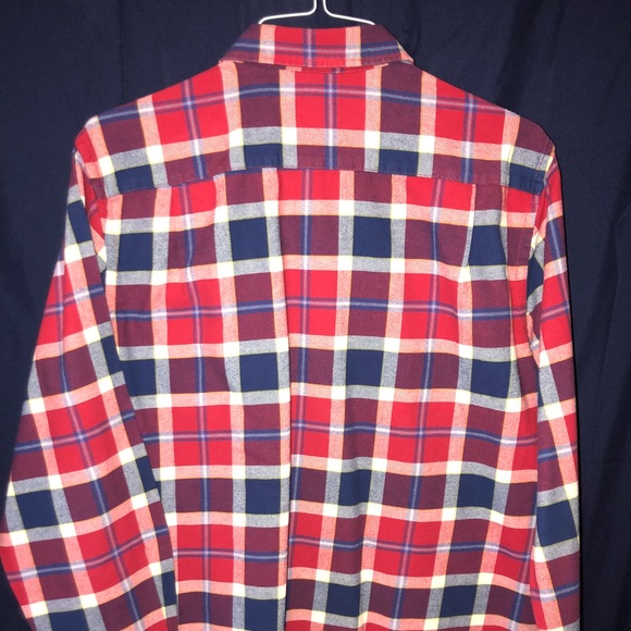 Old Navy Red, White & Blue, Plaid Button Up Shirt - Picture 4 of 5